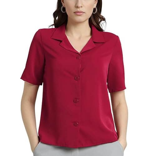 Regular Fit Solid Half Sleeve Shirt