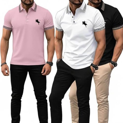 Causal Collar T-Shirt Style Men