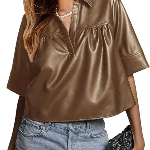 Blakely faux leather T-Shirt
