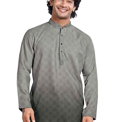 Men Cotton Shaded Printed Kurta