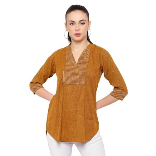 Casual Regular Sleeves Self Top