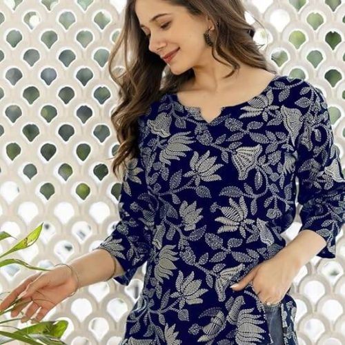 Rayon Short Tunic Top for Women
