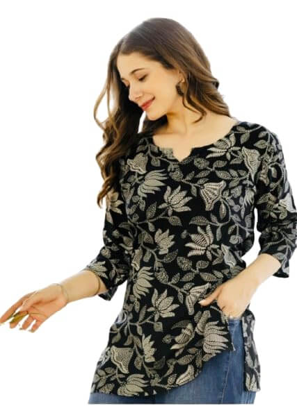 Rayon Short Tunic Top for Women
